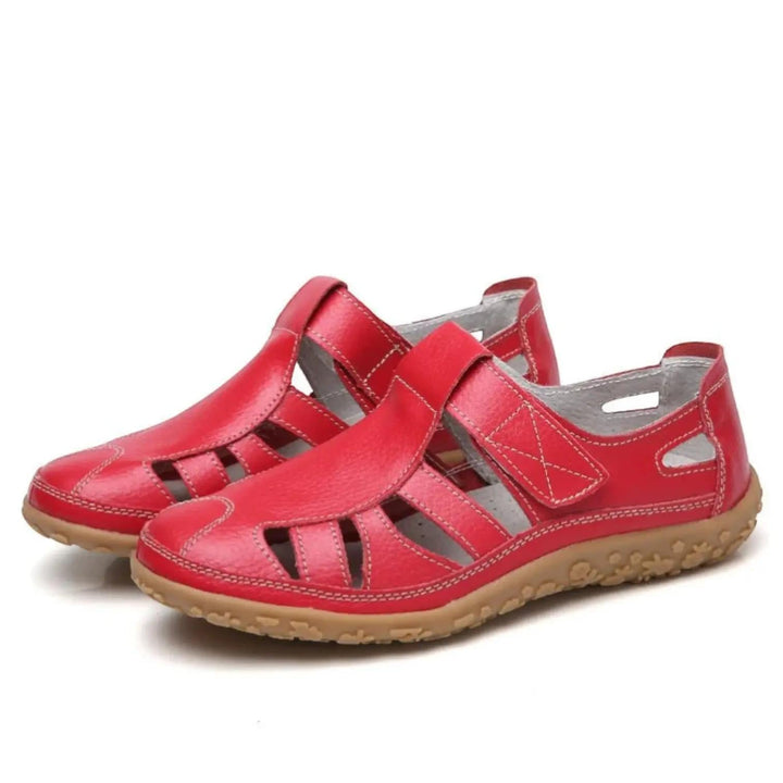 Red Everyday Multi-Strap Sandals | Lunova
