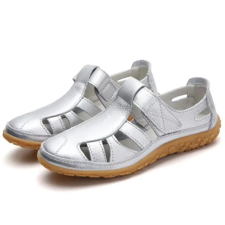 Silver Everyday Multi-Strap Sandals | Lunova