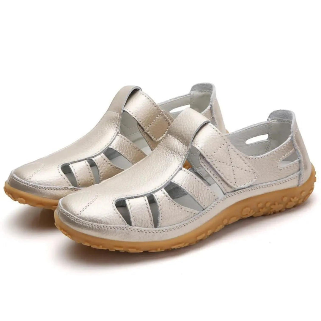 Gold Everyday Multi-Strap Sandals | Lunova