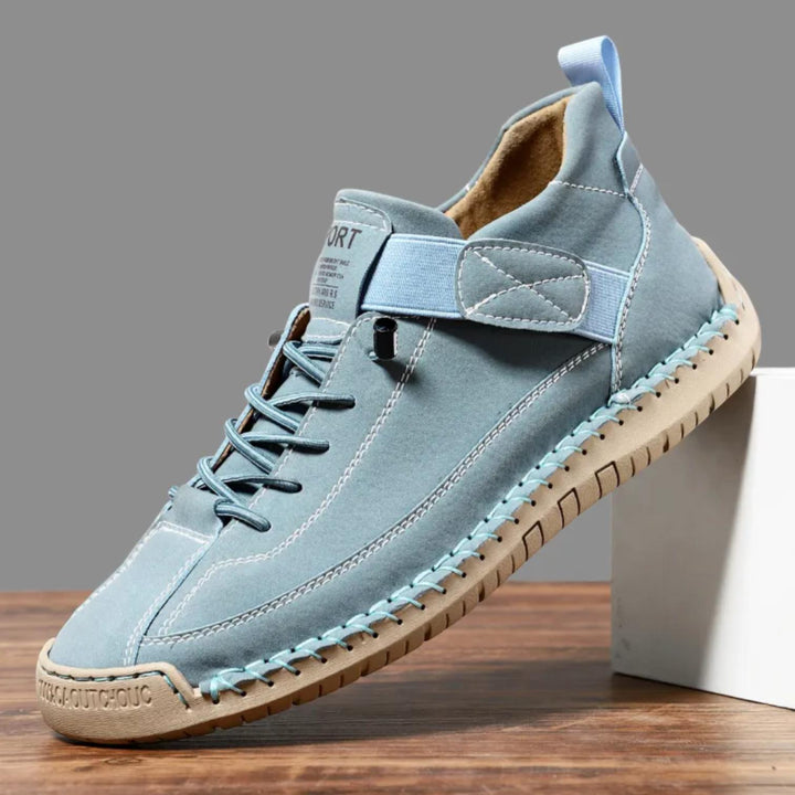 Light Blue Flex Lace-Up Trainers | Lunova