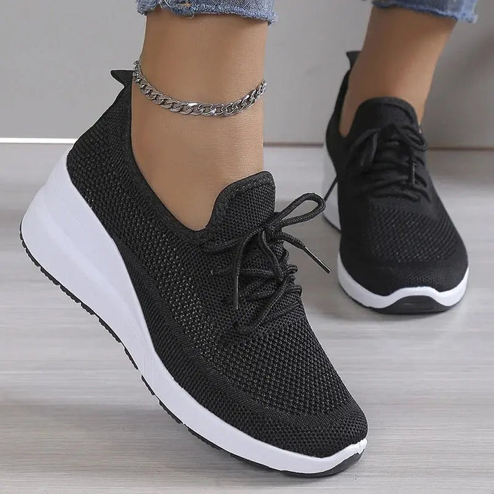Black Easy-Wear Slip-On Trainers | Lunova