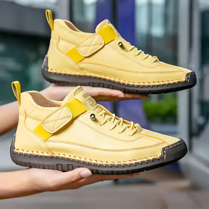 Yellow Flex Lace-Up Trainers | Lunova