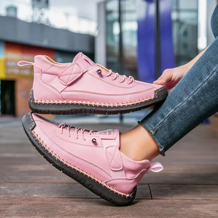 Pink Flex Lace-Up Trainers | Lunova