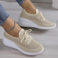 Beige Easy-Wear Slip-On Trainers | Lunova
