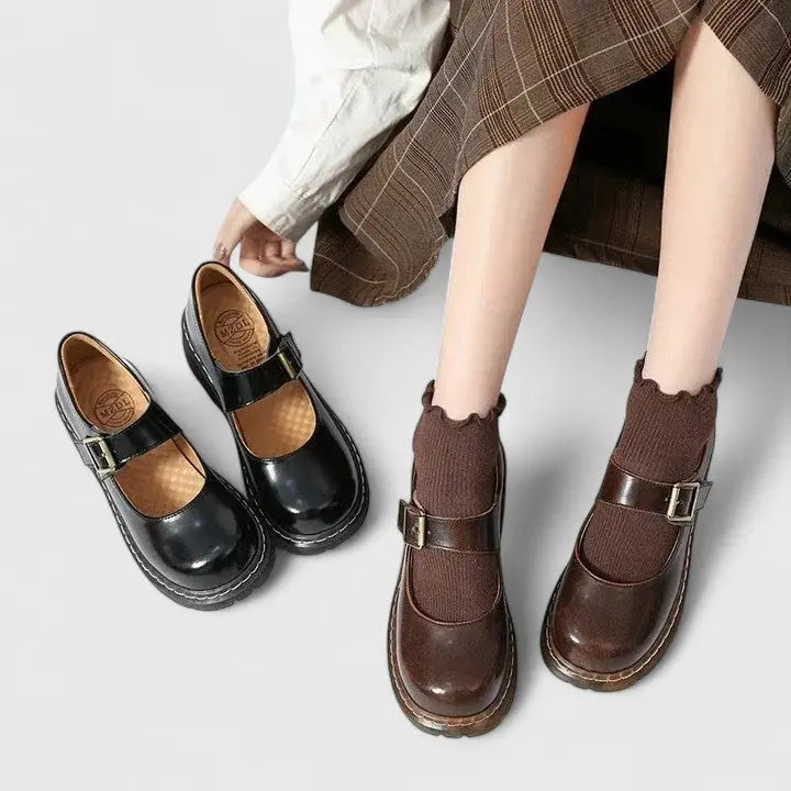 Platform Mary Janes with platform, cushioned — view 2 | Lunova