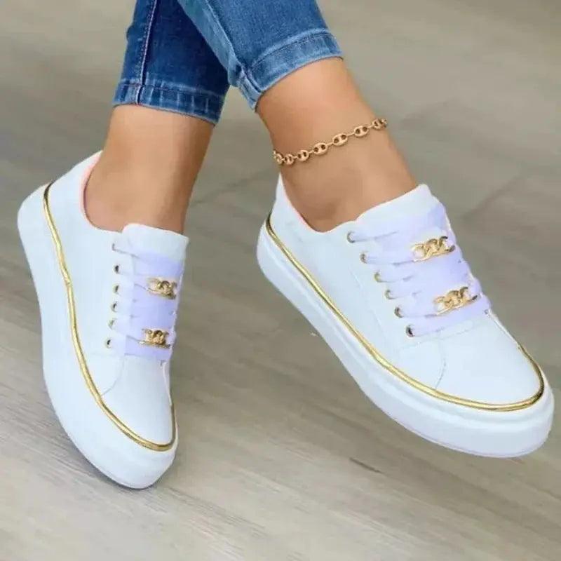 Black Platform Trainers with lace, platform | Lunova