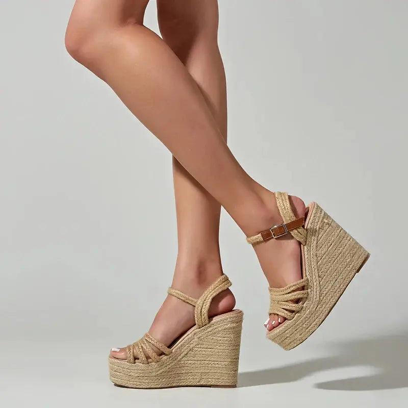 Platform Wedge Sandals-Lunova Fashion