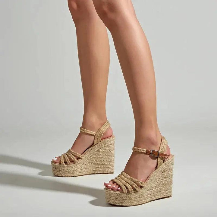 Platform Wedge Sandals-Lunova Fashion