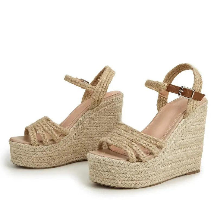 Platform Wedge Sandals-Lunova Fashion