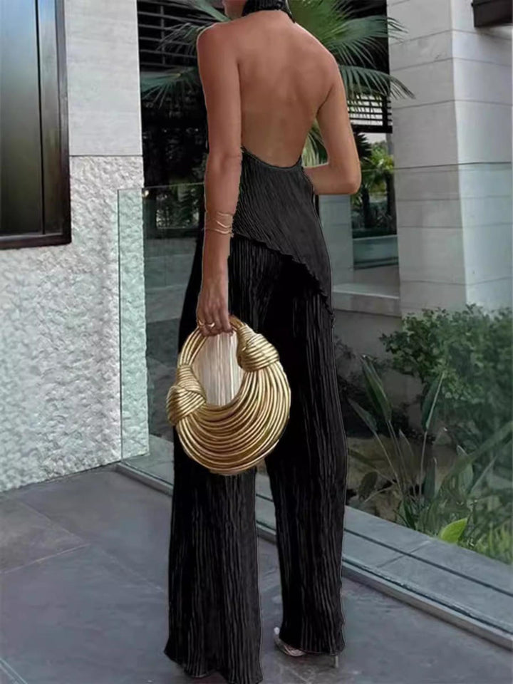 Pleated Two-Piece Set-Lunova Fashion