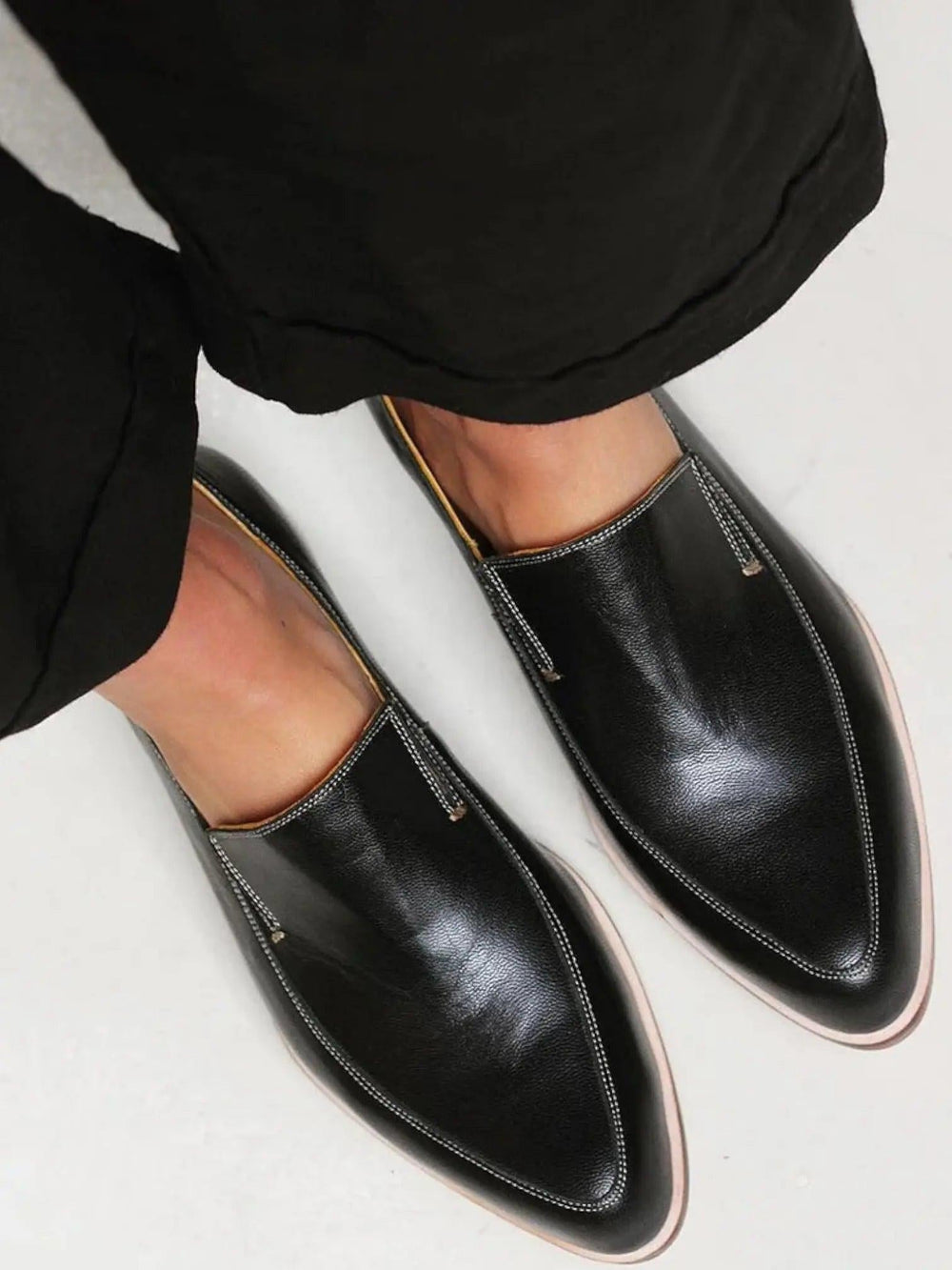 Pointed Slip-On Flats-Lunova Fashion