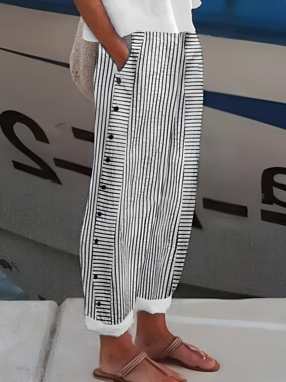 Relaxed Fit Trousers-Lunova Fashion