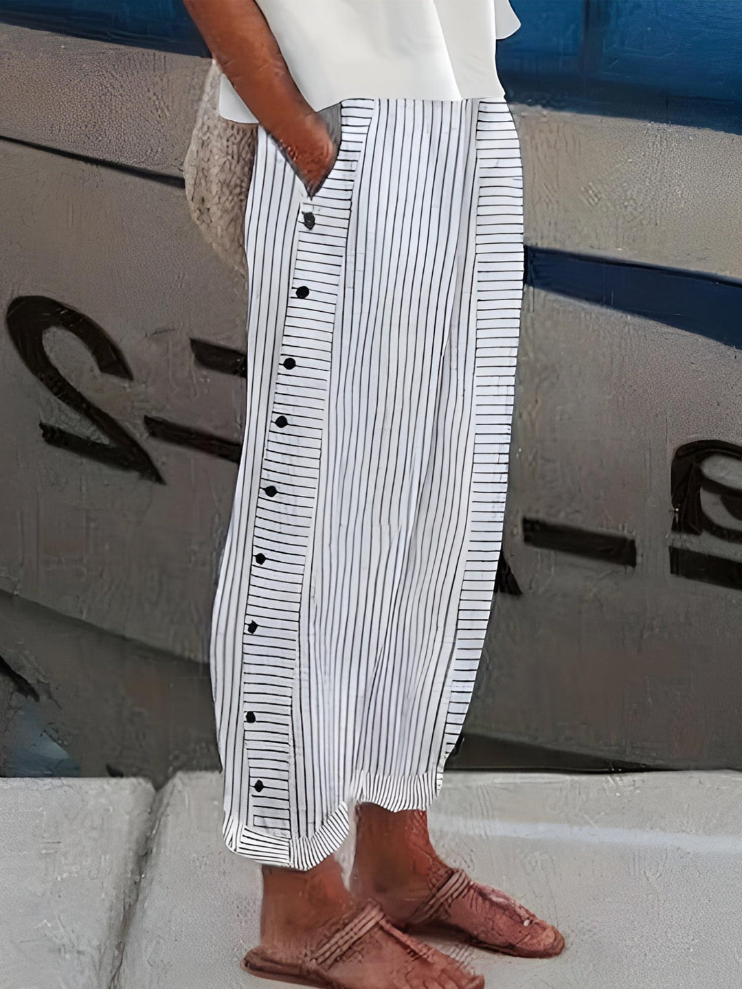 Relaxed Fit Trousers-Lunova Fashion