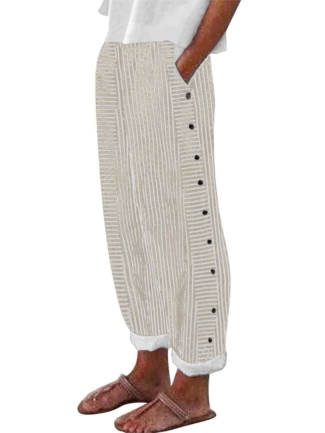 Relaxed Fit Trousers-Lunova Fashion