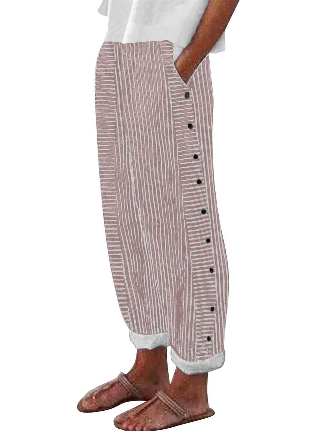 Relaxed Fit Trousers-Lunova Fashion