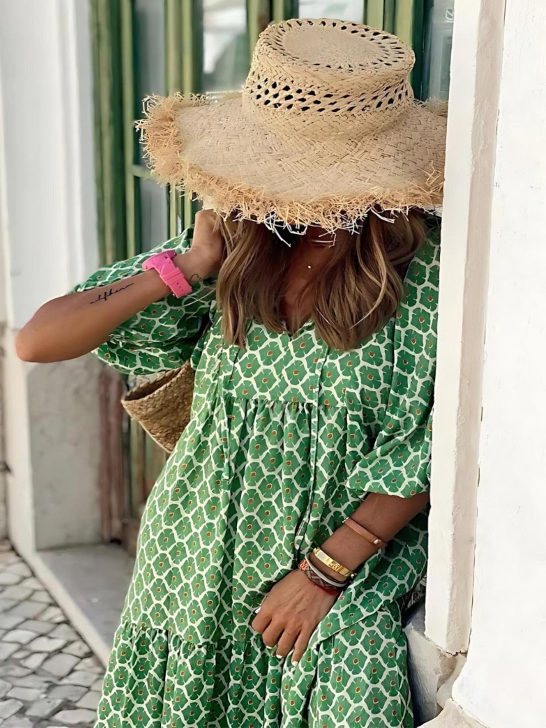 Retro Maxi Dress-Lunova Fashion