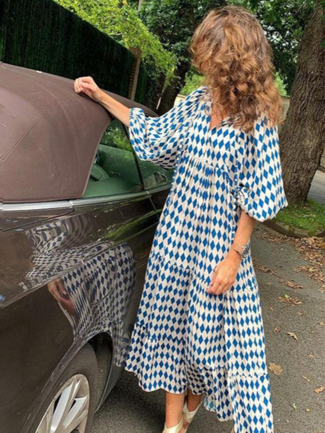 Retro Maxi Dress-Lunova Fashion