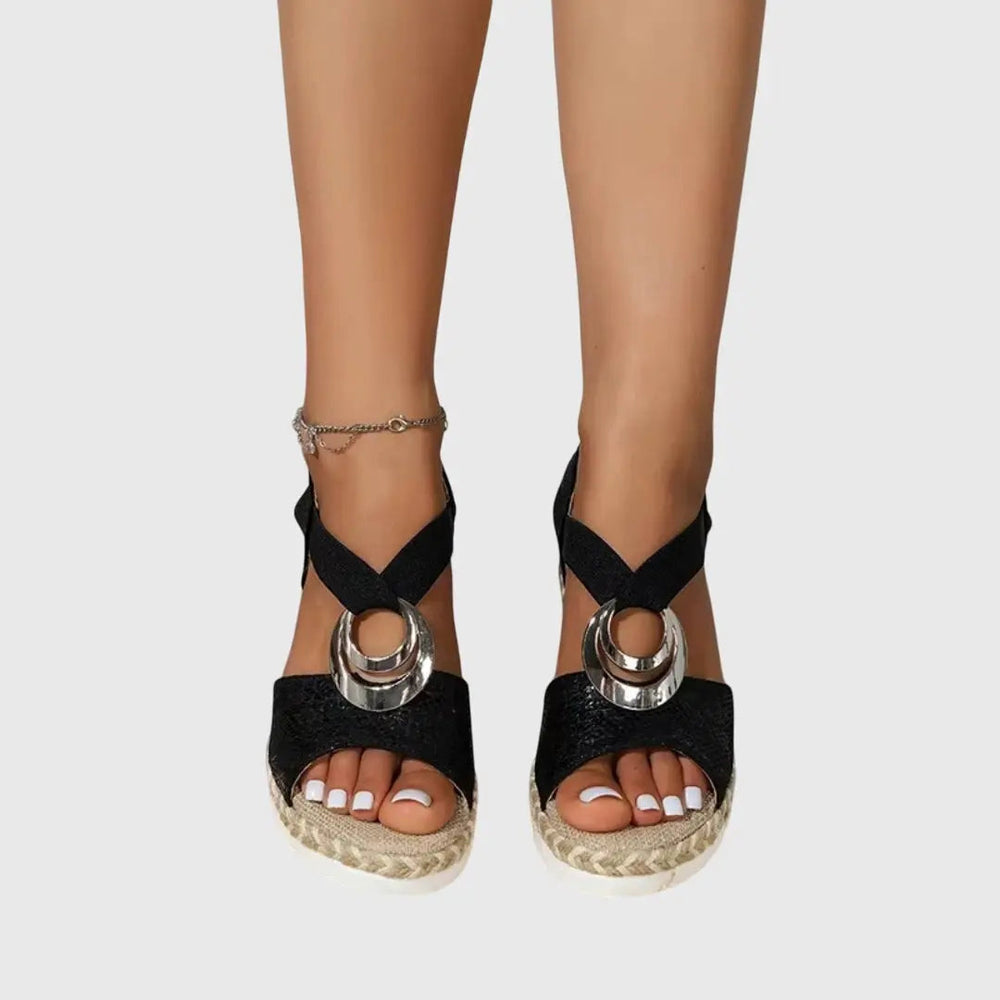 Ring Wedge Sandals with cushioned — view 2 | Lunova