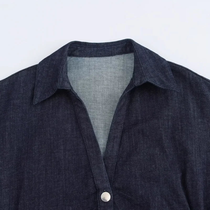 Women's Denim Midi Dress