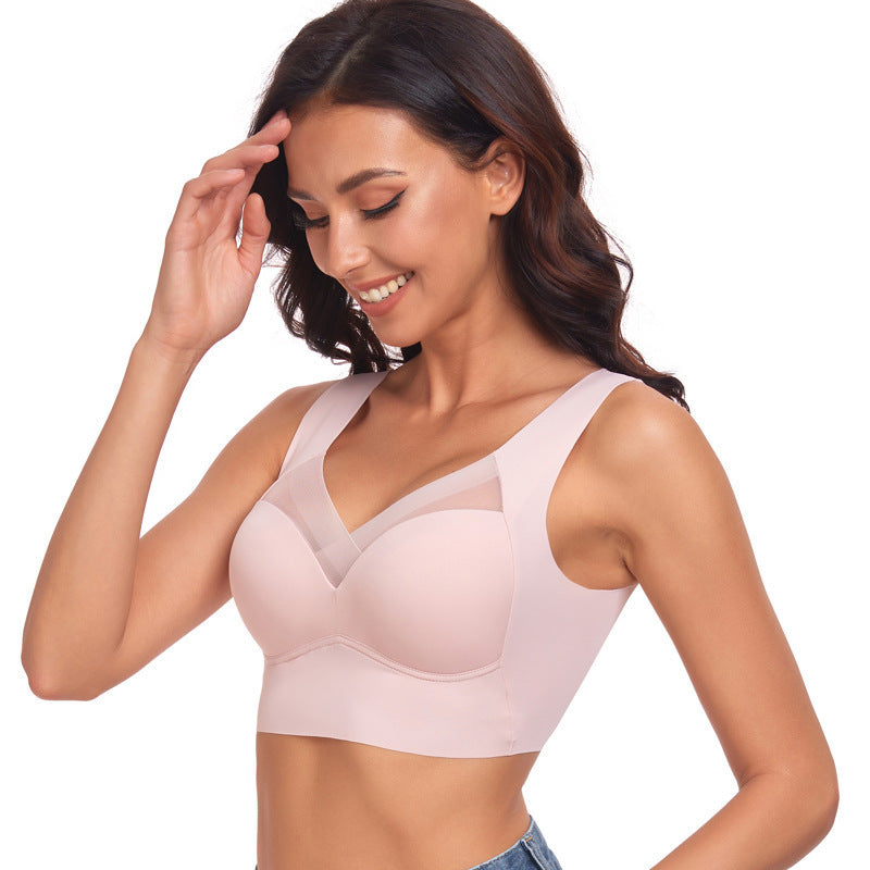 Woman wearing Seamless Comfort Bra with comfort — view 2 | Lunova