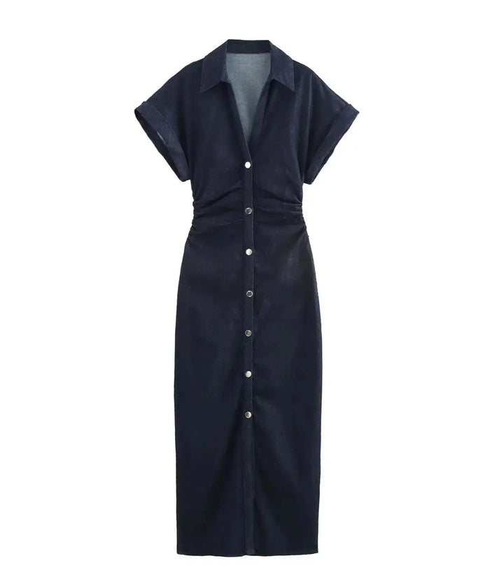 Women's Denim Midi Dress