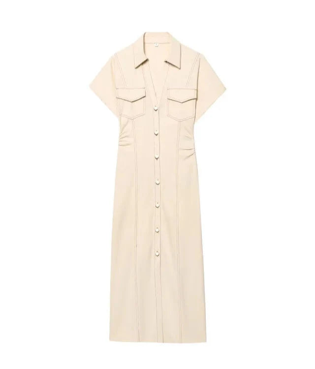 Women's Denim Midi Dress