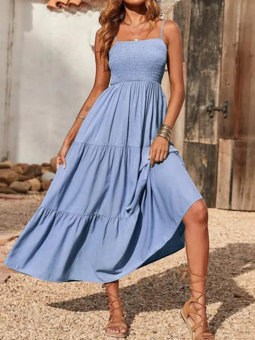 Sleeveless Maxi Dress-Lunova Fashion
