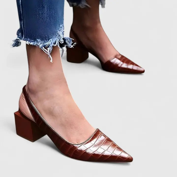 Brown Slingback Flats