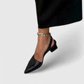 Black Slingback Flats