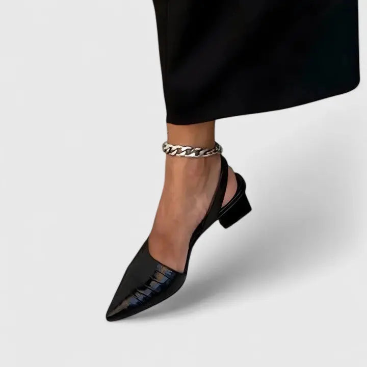 Black Slingback Flats