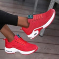 Red Sportive Trainers with lace, lace-up