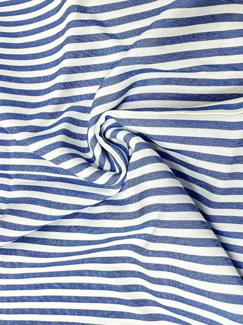 Woman wearing Striped Midi Dress with relaxed, flowing — view 3 | Lunova