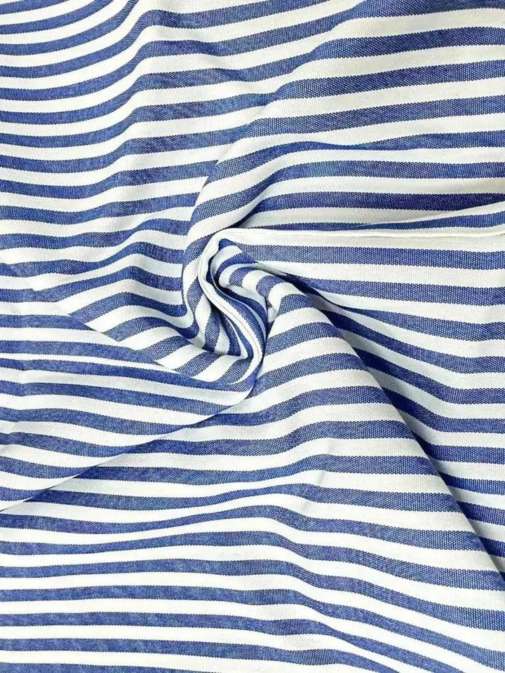 Woman wearing Striped Midi Dress with relaxed, flowing — view 3 | Lunova