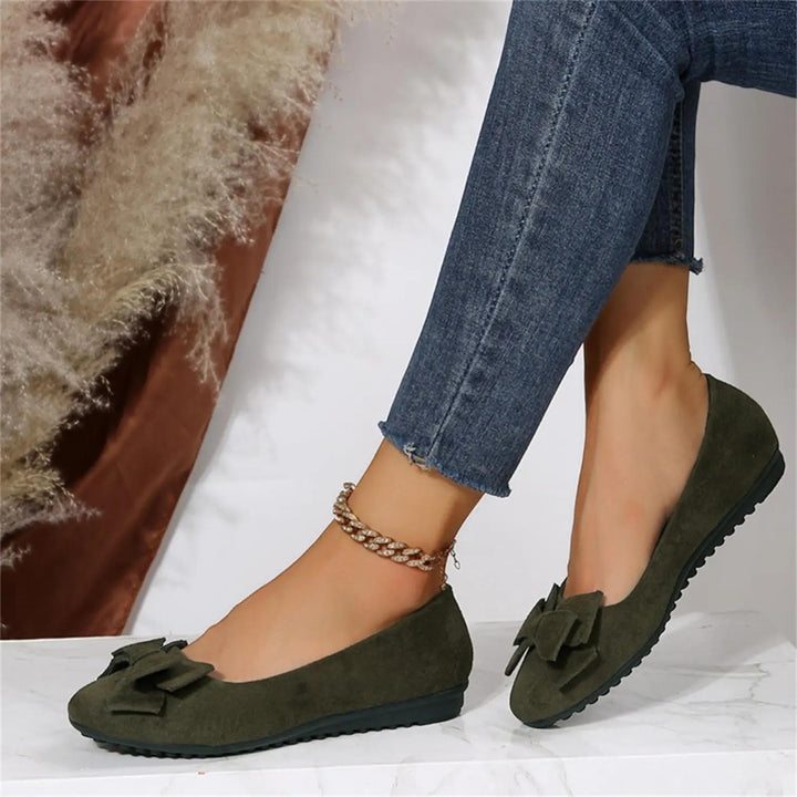 Suede Ballet Flats with cushioned, view 3