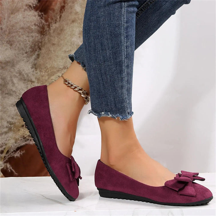 Suede Ballet Flats with cushioned, view 4