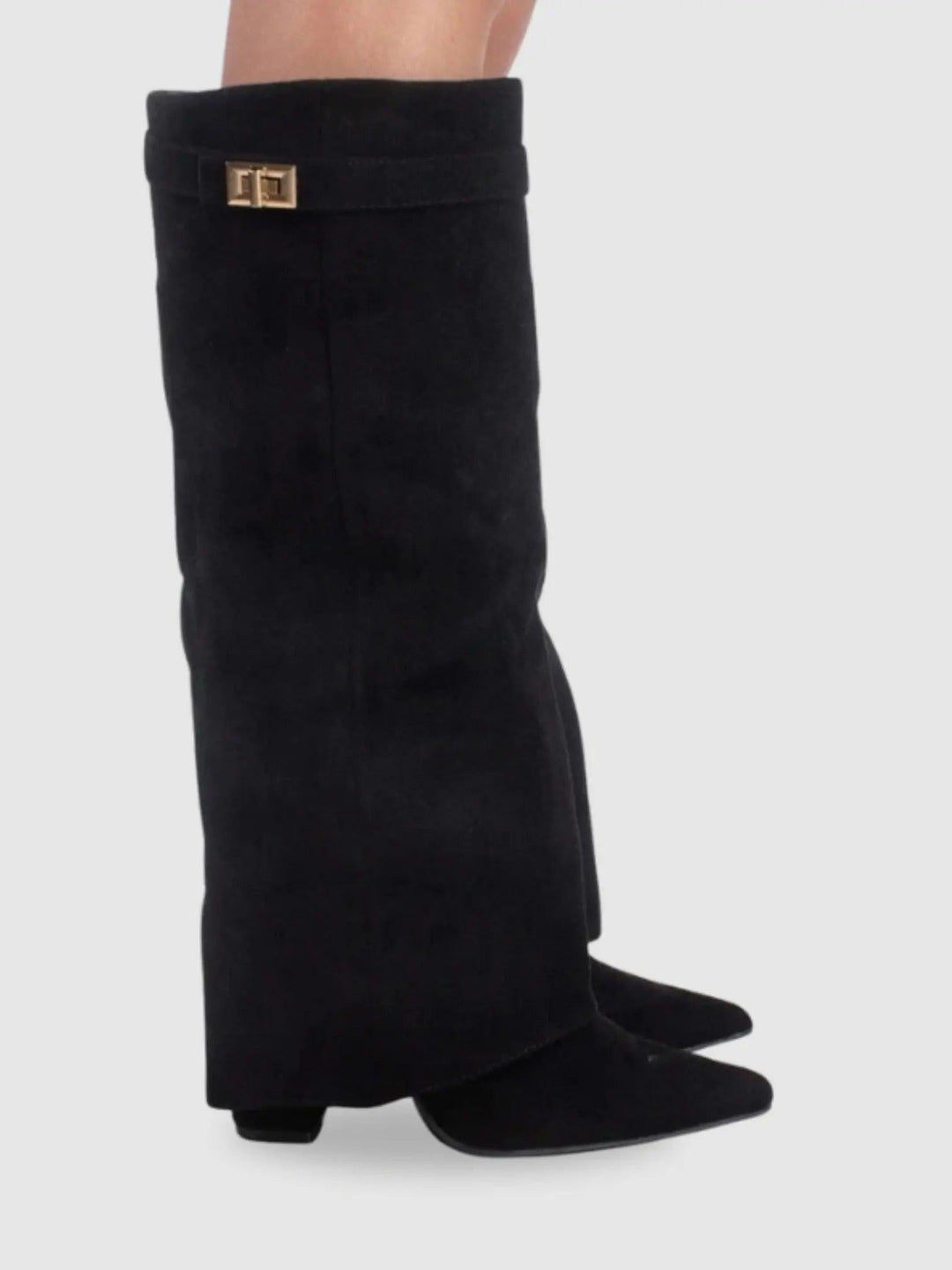 Suede Shark Boots with flared | Lunova