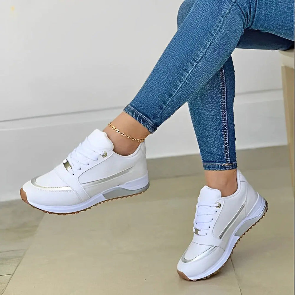White Supportive Trainers with cushioned | Lunova