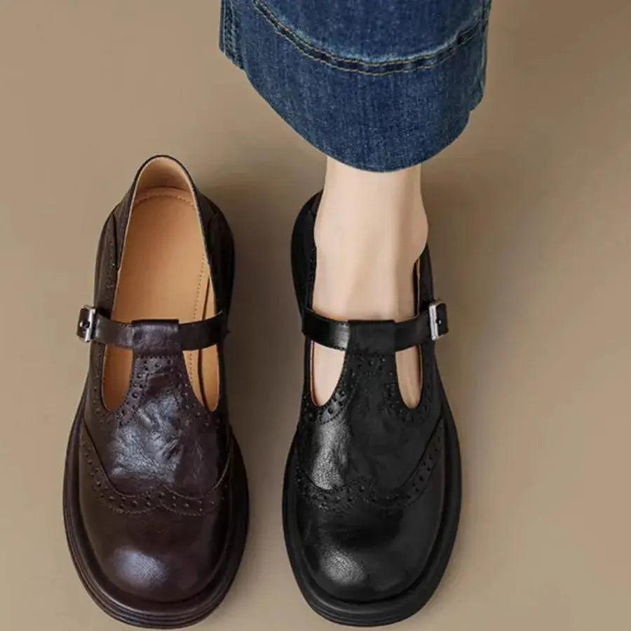 T-strap Mary Janes with cushioned | Lunova