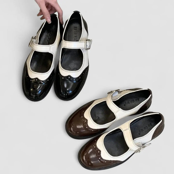 Two-Tone Wingtip Mary Janes, view 5