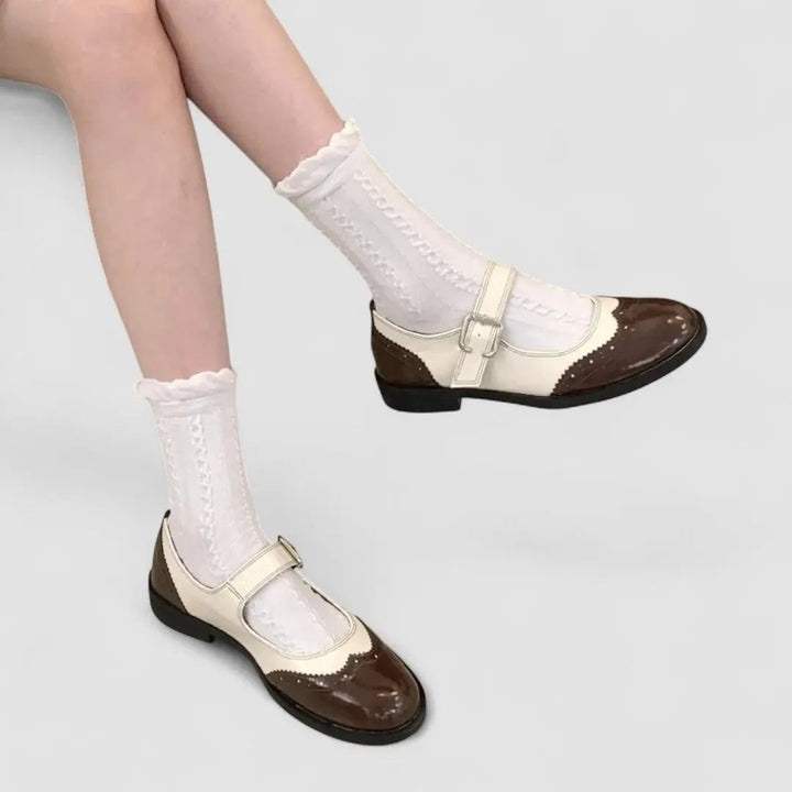 Two-Tone Wingtip Mary Janes, view 6