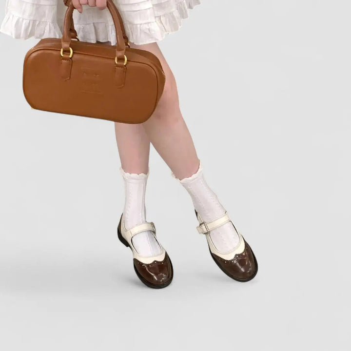 Two-Tone Wingtip Mary Janes, view 8