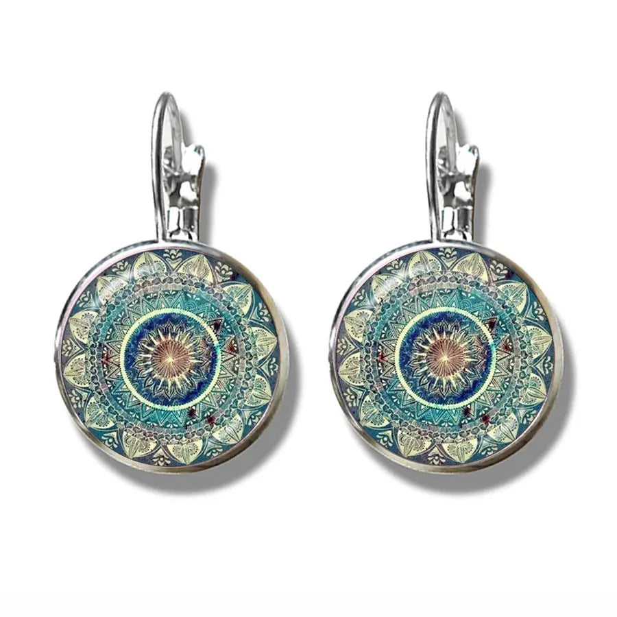 Vintage Rounded Mandala Earrings-Lunova Fashion