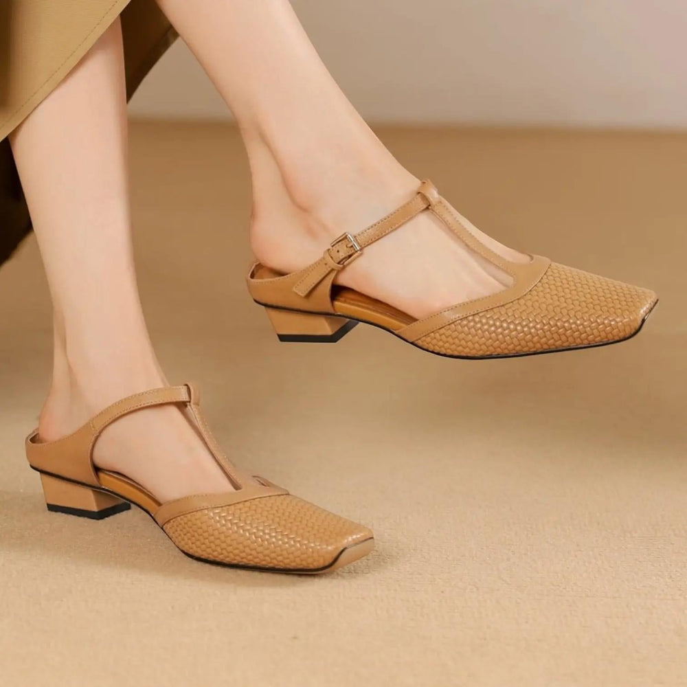 Woven Mules-Lunova Fashion